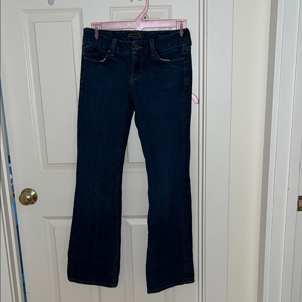 Seven7 Dark Blue Women's Boot Cut Jeans